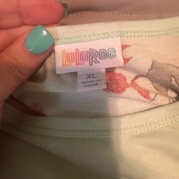 Mint green LulaRoe Jesse Floral Print Dress - Picture 2 of 5